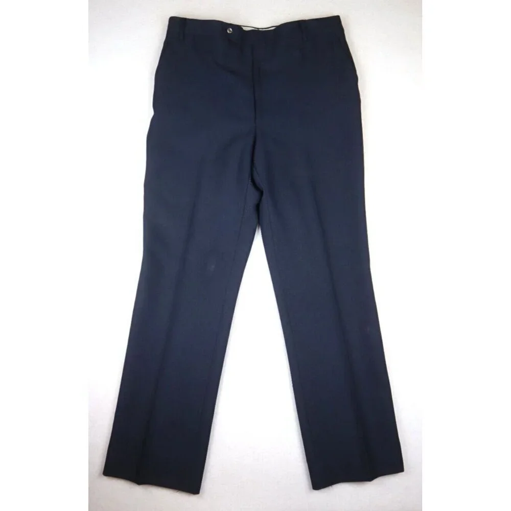 VINTAGE MEN'S NAVY BLUE SUIT - LA MAR CLOTHES - SIZE 42L PANTS 38x33